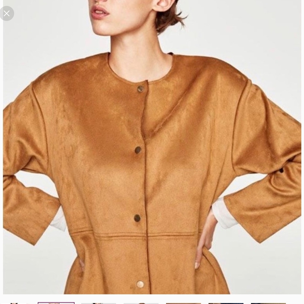 Zara Tan and Brown Women's Coat - Picture 2 of 4